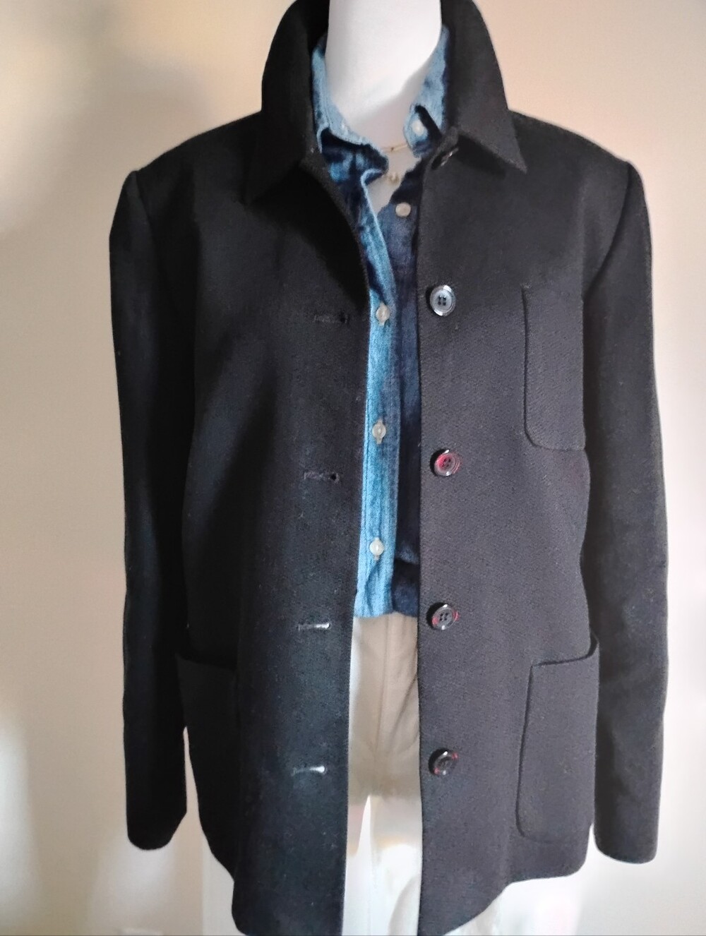 Pendleton Cotton Blazer Black Timeless Classic Preppy All Seasons Size 12